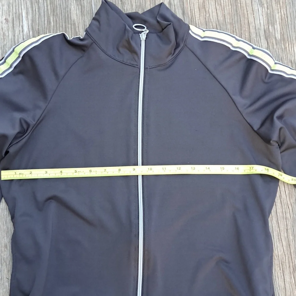Active zipper front long sleeves side pockets athletic jacket M - Picture 2 of 6